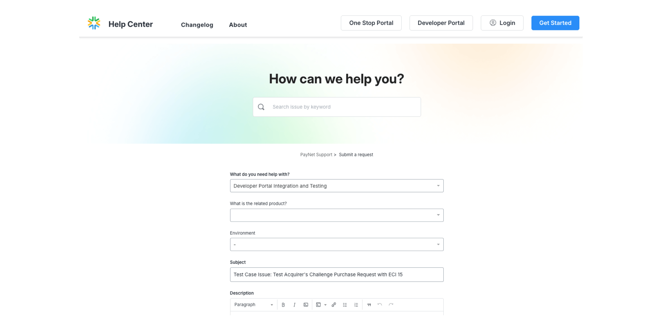 Image: Placeholder for PayNet Help Center