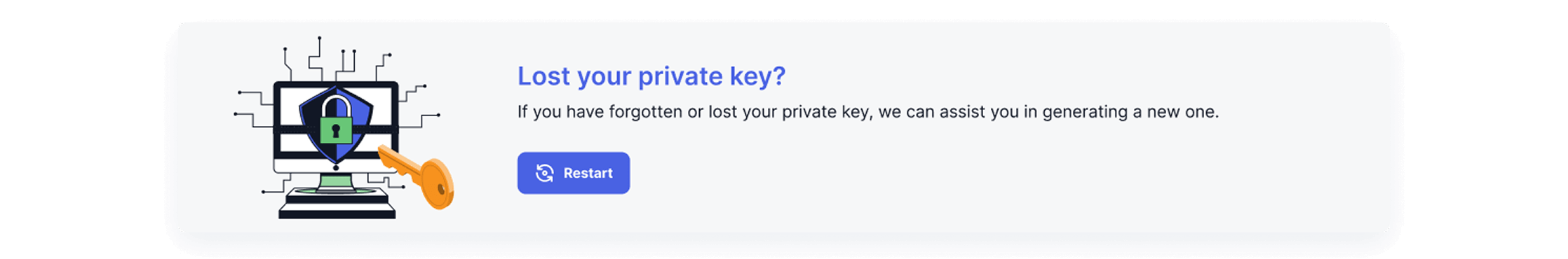 Lost your private key?