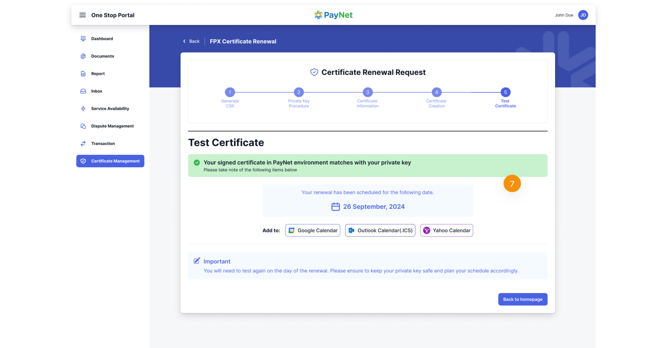 Verifying Certificate Step 4